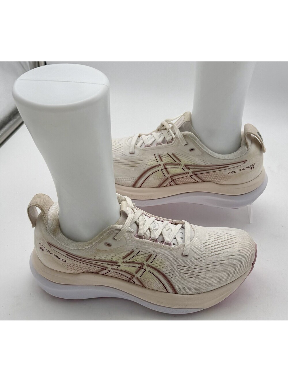 Asics WOMEN'S 9.5 GEL-KAYANO 33 White Hazy Lilac Free Shipping